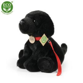 RAPPA - Plüss Labrador fekete pórázzal 28 cm ECO-FRIENDLY