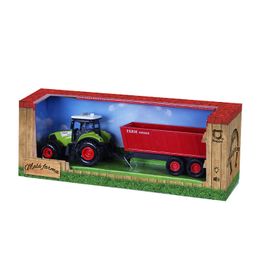 RAPPA - Műanyag traktor hanggal és fénnyel, piros vontatóvázzal
