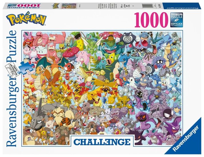 RAVENSBURGER - Challenge Puzzle: Pokémon 1000 darab