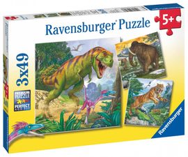 RAVENSBURGER - Dinoszauruszok és ChaAction sorozat Mini 3x49 darab