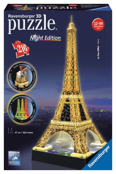 RAVENSBURGER - Eiffel-torony (éjszakai kiadás) 3D 216D