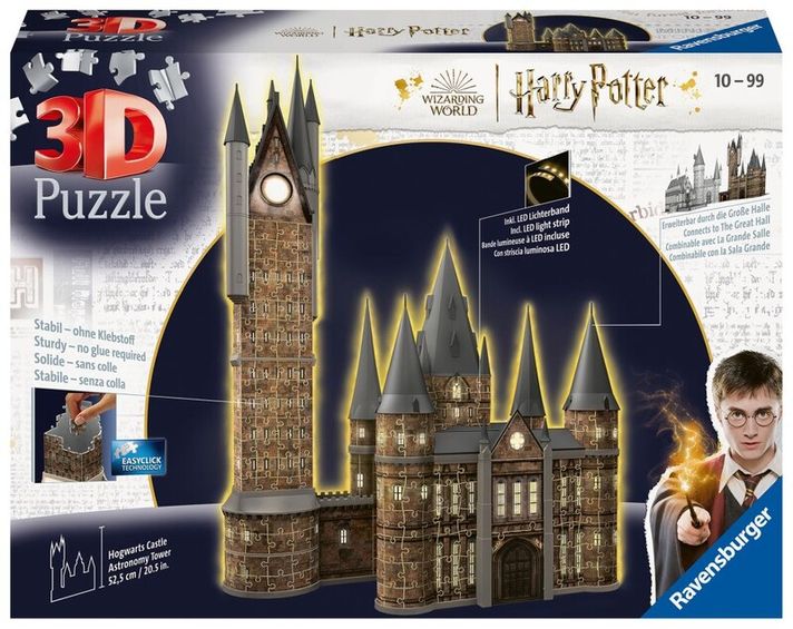 RAVENSBURGER - Harry Potter: Castle Hogwarts - Csillagászati torony (Éjszakai kiadás) 615 darab