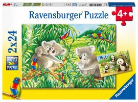 RAVENSBURGER - Aranyos koalák és pandák 2X24 db