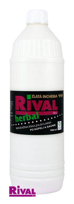 RIVAL - Gyógynövényes masszázs emulzió gyógynövényes fürdő és szauna után 1000 ml