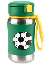 SKIP HOP - SKIP HOP Spark Style Vizes palack szívószállal, rozsdamentes acél Football 12+ hónap