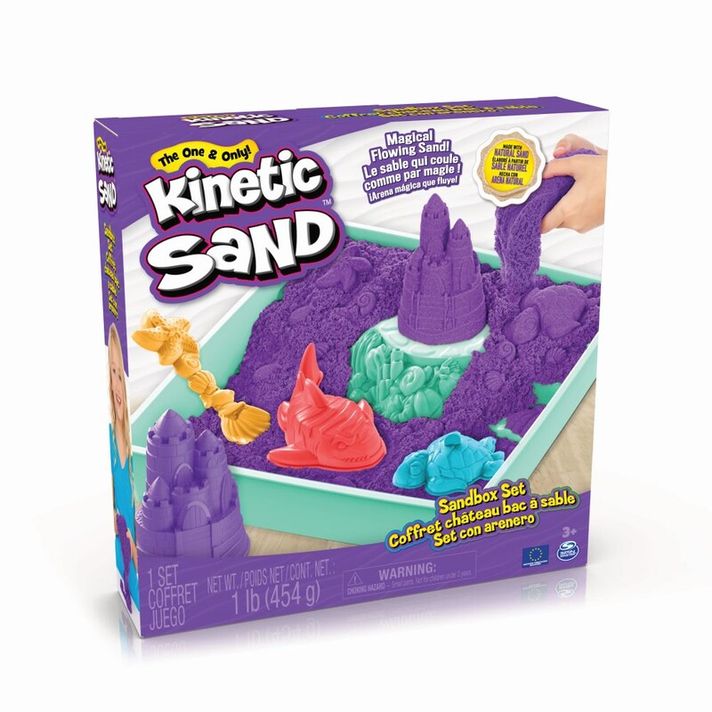 SPIN MASTER - Kinetic sand doboz folyékony homok lila paddal
