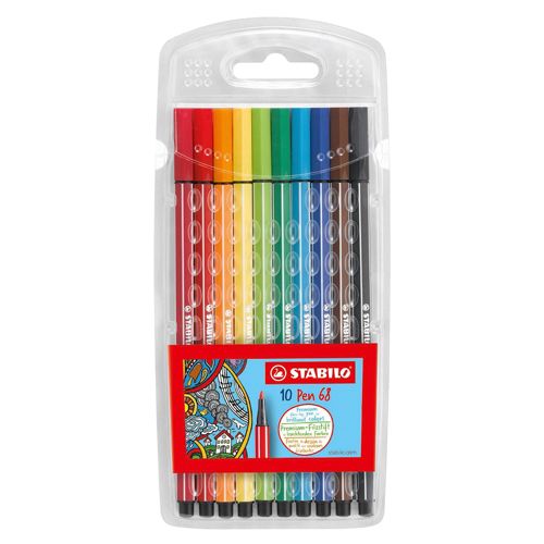 STABILO - Filctoll szálas toll 68, 10 szín 1 mm