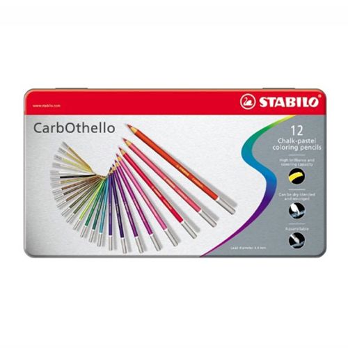STABILO - CarbOthello zsírkréták - pasztell kréta fém doboz 12 db