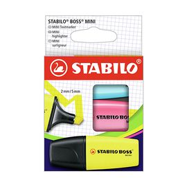 STABILO - Highlighter - BOSS MINI - 3 csomag - sárga, kék, rózsaszín