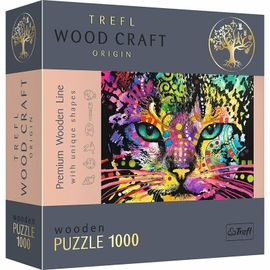 TREFL - Hit Wooden Puzzle 1000 - Színes macska