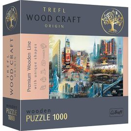TREFL - Hit Wooden Puzzles 1000 - New York - kollázs
