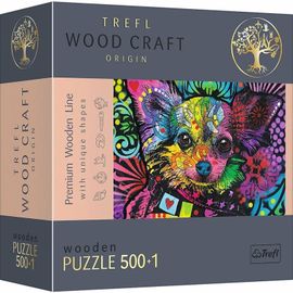 TREFL - Hit Wooden Puzzle 501 - Színes kiskutya