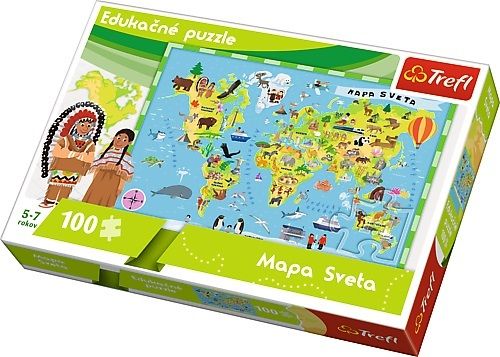 TREFL - Oktatási Puzzle Világtérkép 100