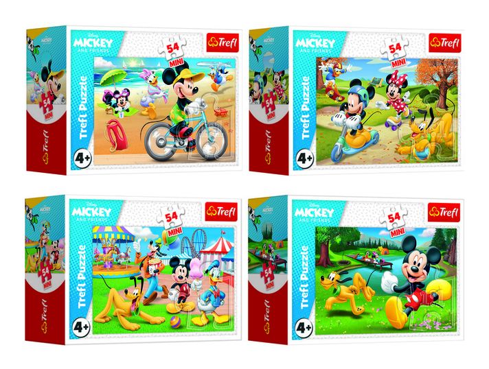 TREFL -  Mini puzzle 54 darab Mickey Mouse Disney/ Nappali barátokkal 4 féle