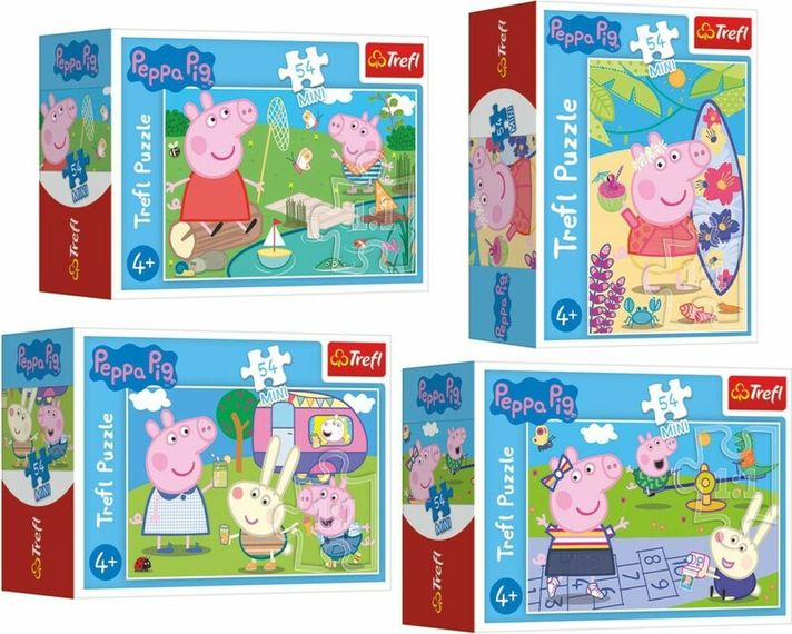 TREFL - Mini puzzle 54 darab Happy Day Peppa Pig/Peppa Pig, 4 féle