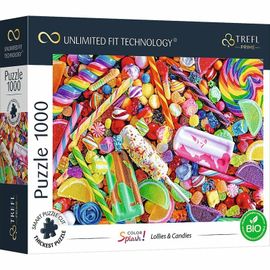 TREFL - Prime puzzle 1000 UFT - Színes fröccsenések: Popsikák és cukorkák