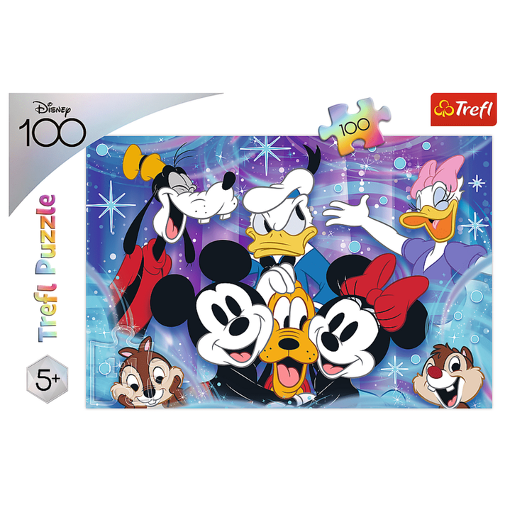 TREFL - Puzzle 100 darab – Ez szórakoztató a Disney világában / Disney 100 Anniversary