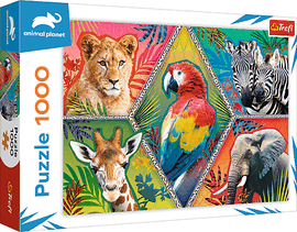 TREFL - Puzzle 1000 - Egzotikus állatok