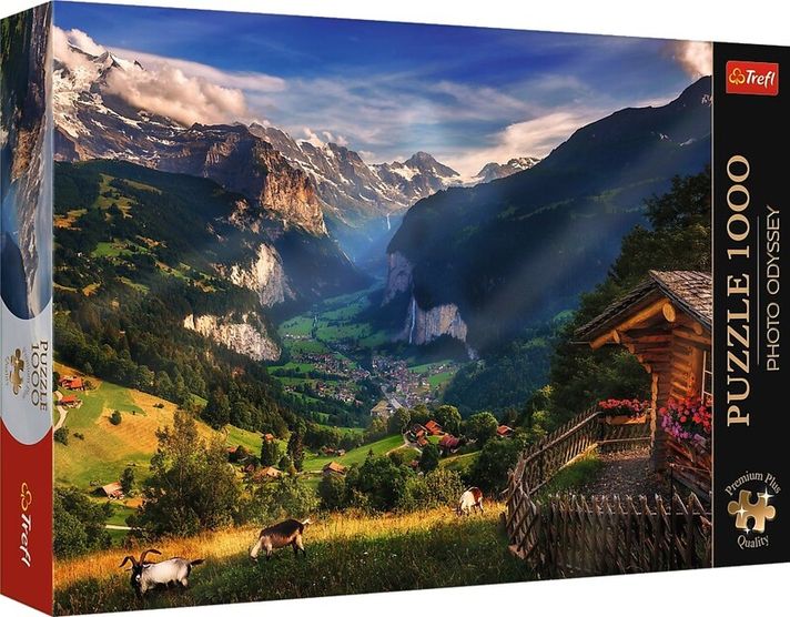 TREFL - Puzzle 1000 Premium Plus – Photo Odyssey: Lauterbrunnen-völgy, Svájc