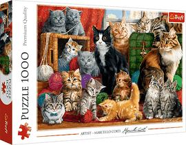 TREFL - Puzzle 1000 - Találkozó a macskákkal