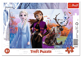 TREFL - puzzle 15 db Anna és Elsa csodavilága / Jégvarázs 2