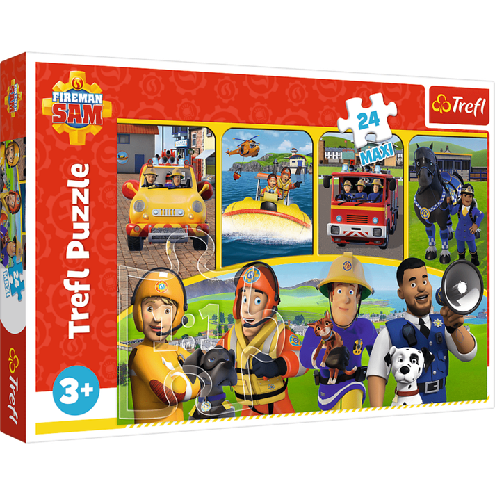 TREFL -  Puzzle 24 Maxi - Fireman Sam és barátai / Prism A&D Fireman Sam