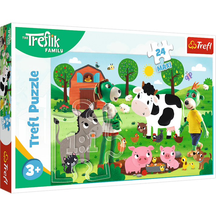TREFL -  Puzzle 24 Maxi - Treflík Family / Stúdió Rodzina Treflików