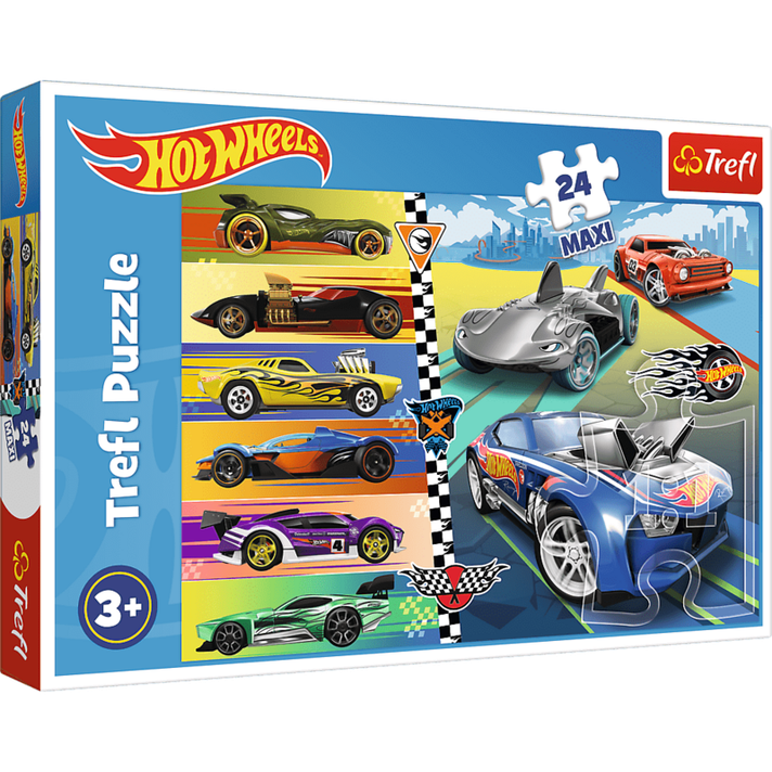 TREFL -  Puzzle 24 Maxi - Quick Hot Wheels / Mattel Hot Wheels