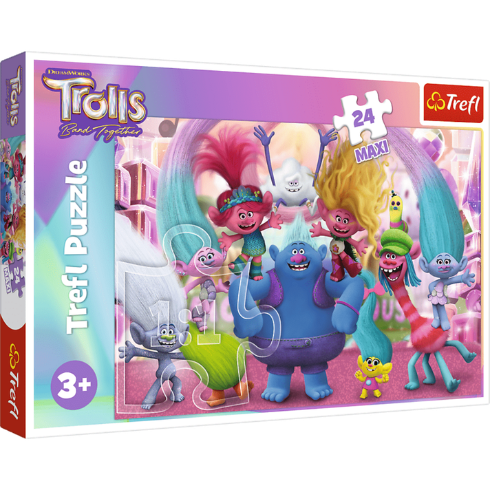 TREFL -  Puzzle 24 Maxi – A trollok világában / Universal Trolls 3 (2023)