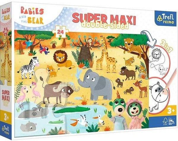 TREFL - Hit Puzzle 24 SUPER MAXI - Gyermekek és medve