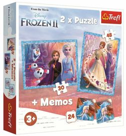 TREFL - Puzzle 2in1 + memória Titokzatos táj Disney Frozen 2