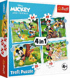 TREFL - Hit Puzzle 4 az 1-ben – Mickey's Nice Day / Disney Standard karakterek