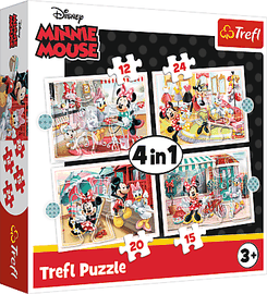 TREFL - Puzzle 4 az 1-ben – Minnie a barátokkal / Disney Minnie