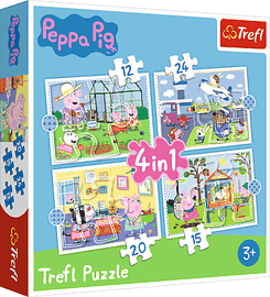 TREFL - Puzzle 4 az 1-ben - Ünnepek emlékei / Peppa Pig