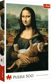 TREFL - Puzzle 500 - Mona Lisa és a cica