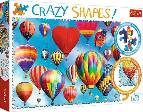 TREFL - Puzzle 600 Crazy Shapes - Színes léggömbök