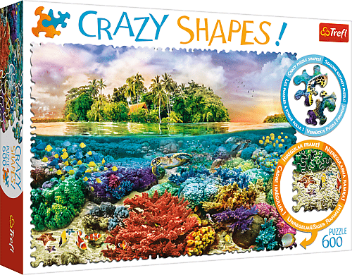 TREFL - Puzzle 600 Crazy Shapes - Trópusi sziget