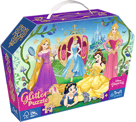 TREFL - Puzzle 70 csillogó tokban - Disney hercegnők