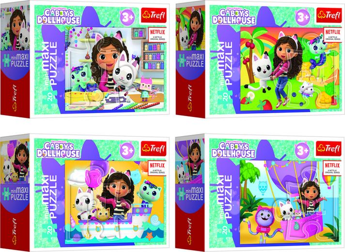 TREFL - Puzzle miniMaxi 20 - Gabby színes napja / Universal Gabby's Dollhouse