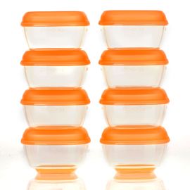 VITAL BABY - Mini tálak a fagyasztóba 30ml - 8db - narancs színben