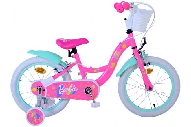 VOLARE - Barbie Gyermek kerékpár - Lányok - 16 hüvelykes - Rózsaszín - Két kézifék