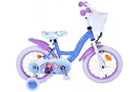 VOLARE - Gyermek kerékpár Disney Frozen 2 - lányoknak - 14 hüvelyk - kék / lila