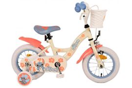 VOLARE - Gyermek kerékpár Disney Stitch - Lányok - 12 hüvelyk - Krém korallkék