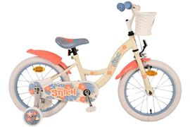 VOLARE - Gyermek kerékpár Disney Stitch - lányok - 16 hüvelyk - Cream Coral kék