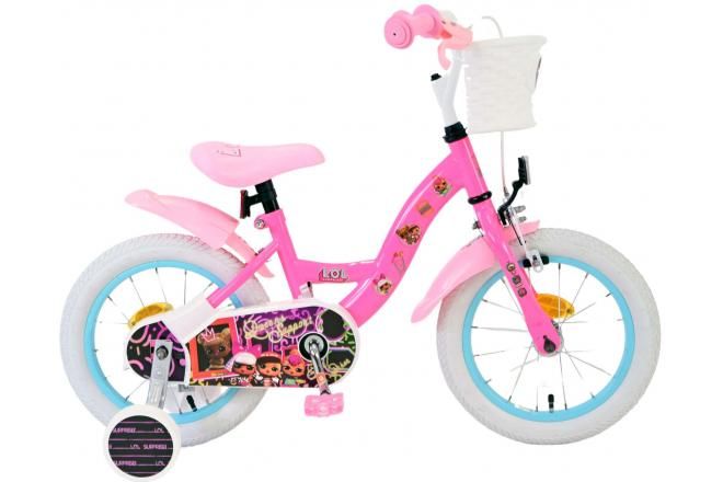 VOLARE - LOL Surprise gyerekkerékpár - lányok - 14 colos - rózsaszín