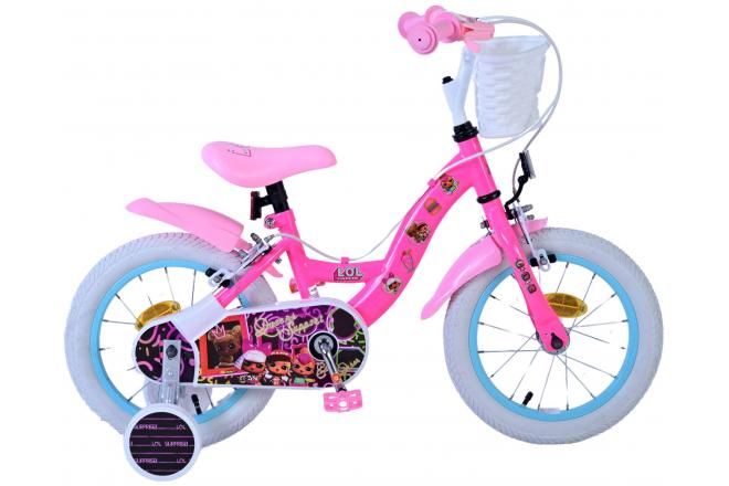 VOLARE - LOL Surprise gyerekkerékpár - Lányok - 14 hüvelykes - Rózsaszín - Két kézifék