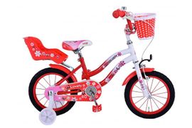 VOLARE - Gyermek kerékpár Lovely - lányok - 14 hüvelyk - piros fehér