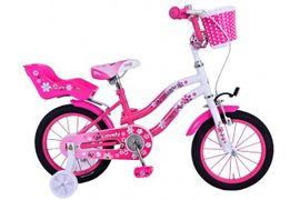 VOLARE - Gyermek kerékpár Lovely - Lányok - 14 hüvelyk - Rózsaszín Fehér