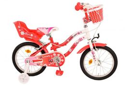 VOLARE - Gyermek kerékpár Lovely - lányok - 16 hüvelyk - piros fehér