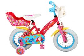VOLARE - Gyermek kerékpár Peppa Pig - lányok - 12 hüvelyk - rózsaszín